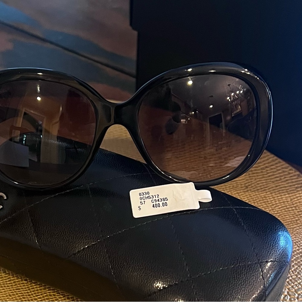 Chanel Classic sunglasses 5312  Chanel logo and white degrade arms $400